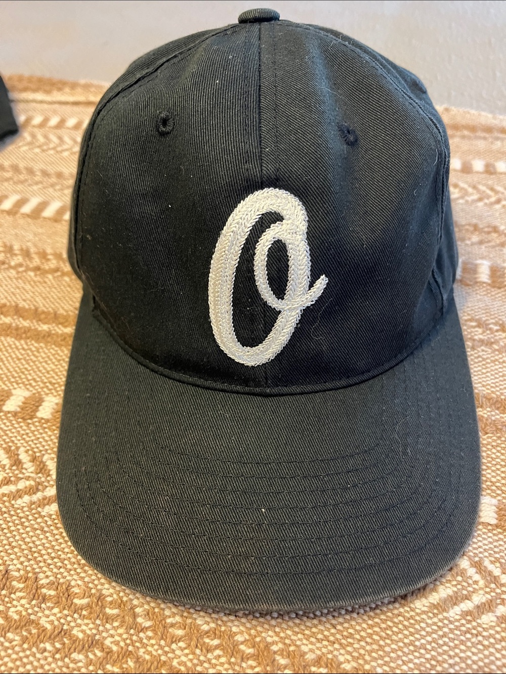 Obey Black Baseball Cap with White 'O' Patch
